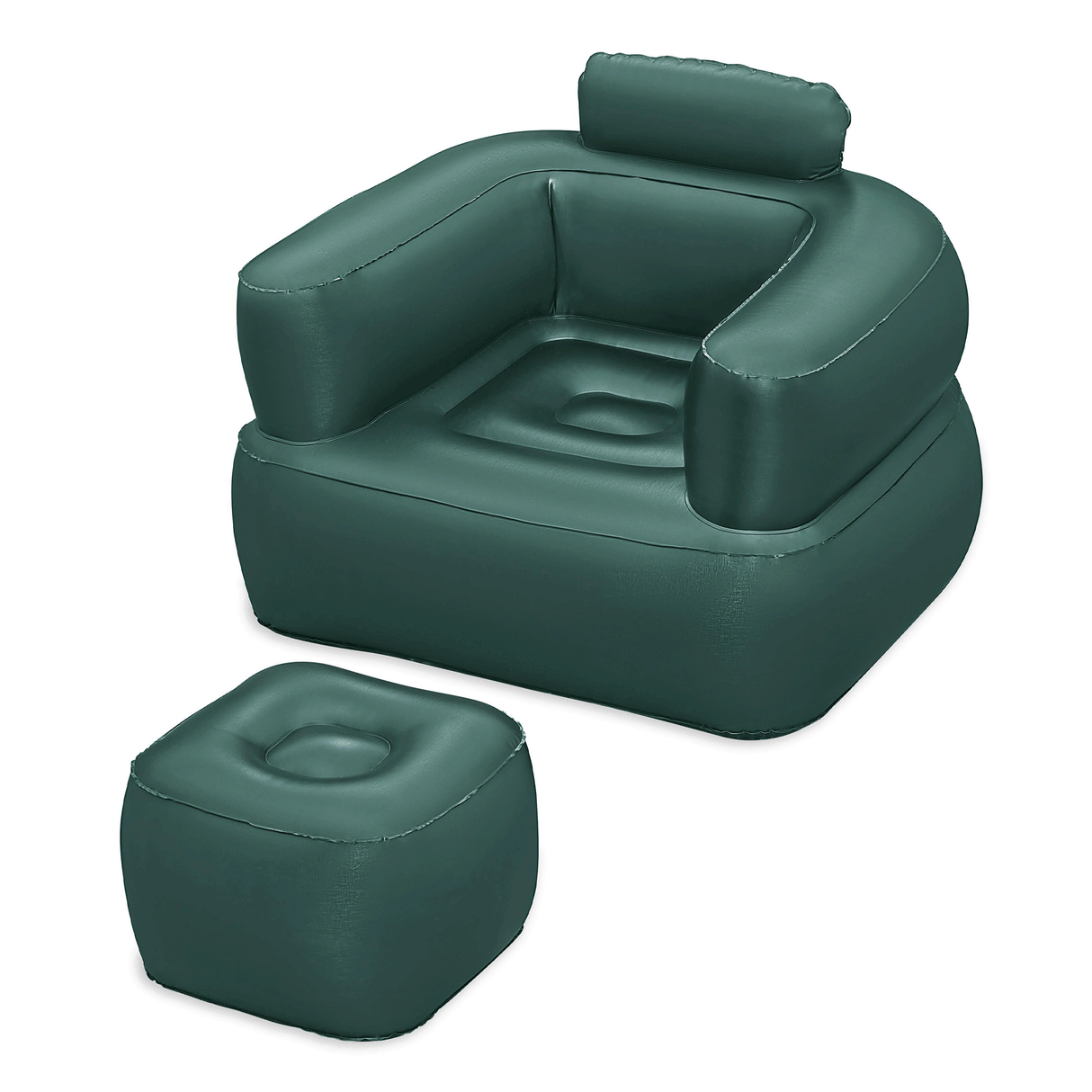 Bestway 1.07m X 99Cm X 80Cm Comfi Cube Lounger (Chair, Repair Patch, Green.)