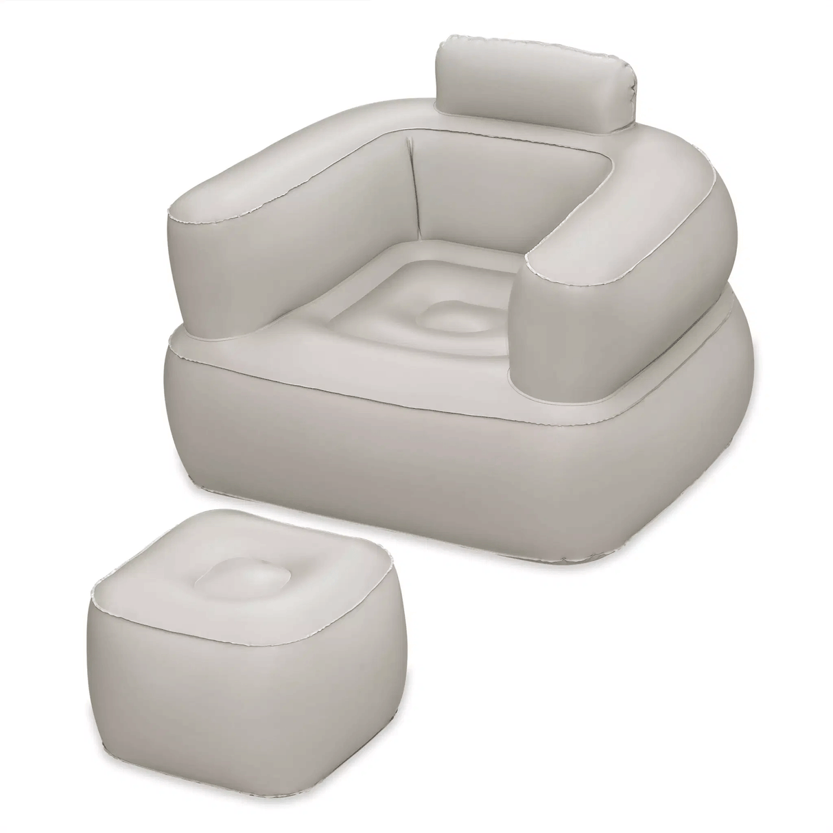 Bestway 1.07m X 99Cm X 80Cm Comfi Cube Lounger (Chair, Repair Patch, White.)