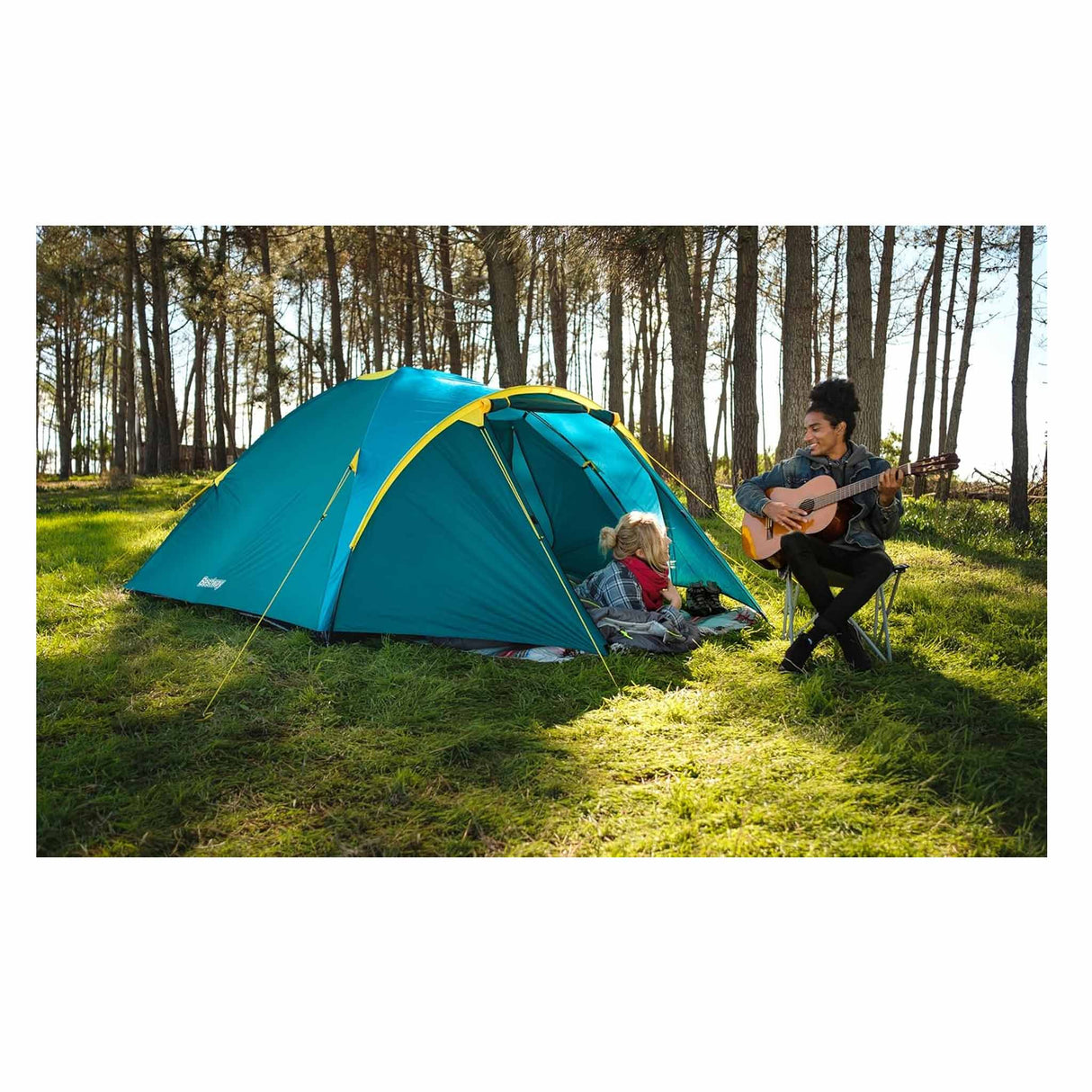 Bestway (6,11+39 Inch ) X 7,10 Inch X 51 Inch / (2.10m+1.00m) X 2.40m X 1.30m Activeridge 4 Tent - Zayoom