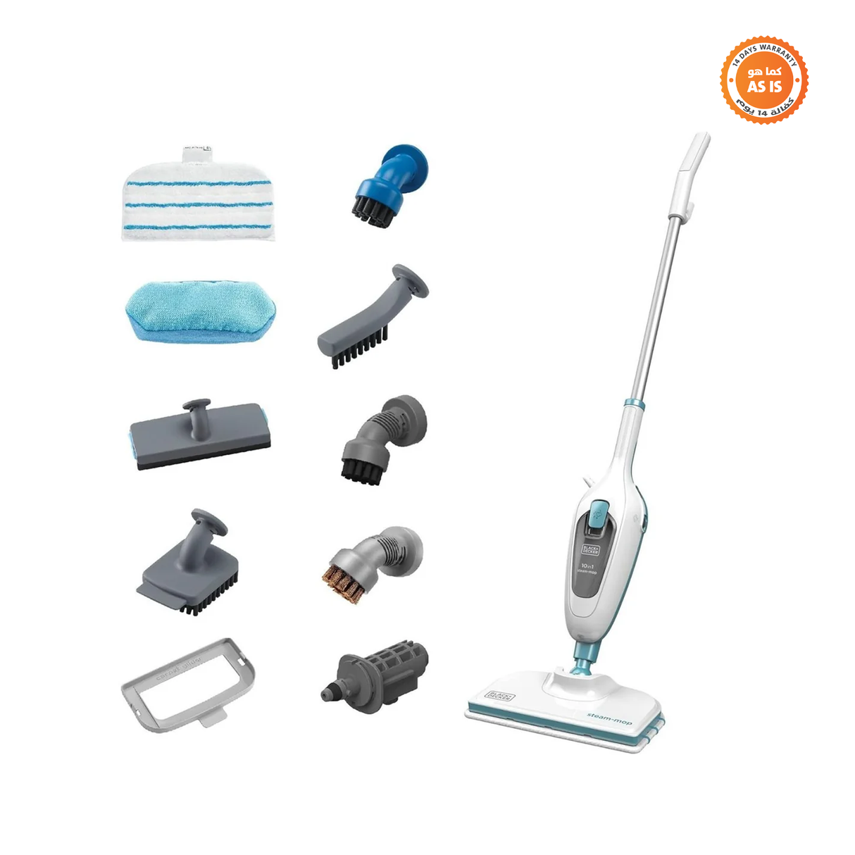 Black+Decker 1300W 5 in 1 Steam Mop 380ml - FSMH13E5-B5-ASIS - ASIS