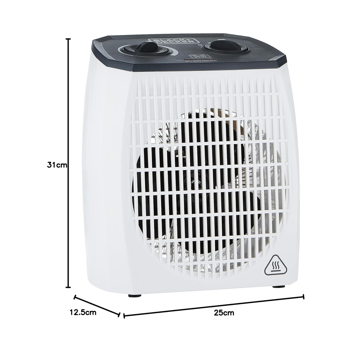بلاك اند ديكر دفاية مروحة كهربائية عمودية 2000 واط (HX310-B5) - أبيض