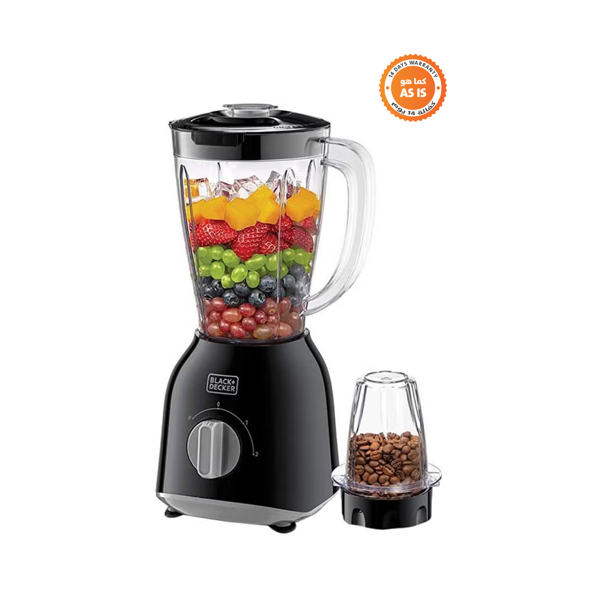 Black+Decker 400W Blander With 2 x Blender Jar Grinder Mill - BX365J-B5-ASIS - ASIS