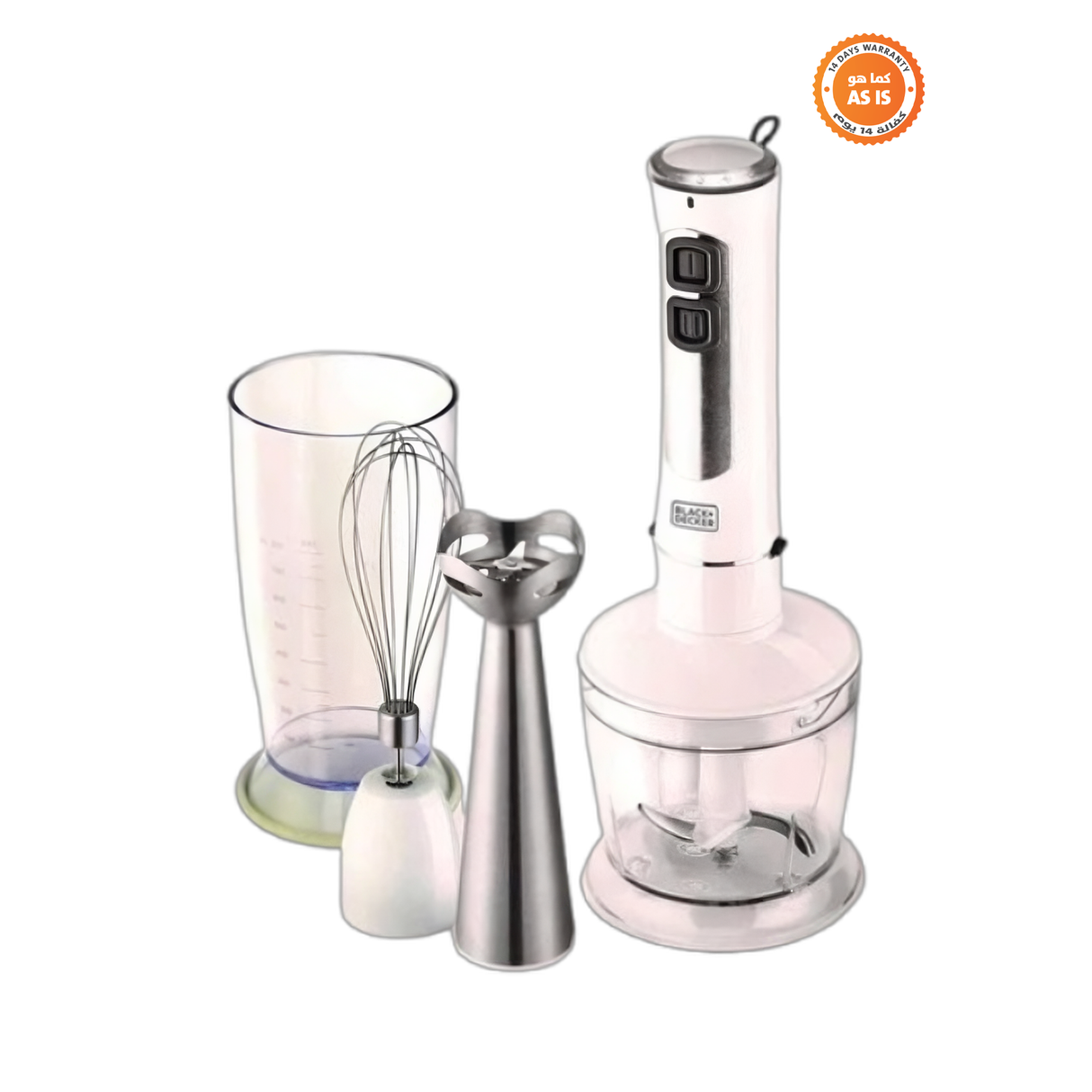 Black+Decker 4 In 1 Hand Blender w Chopper & Whisk - 400W - ASIS