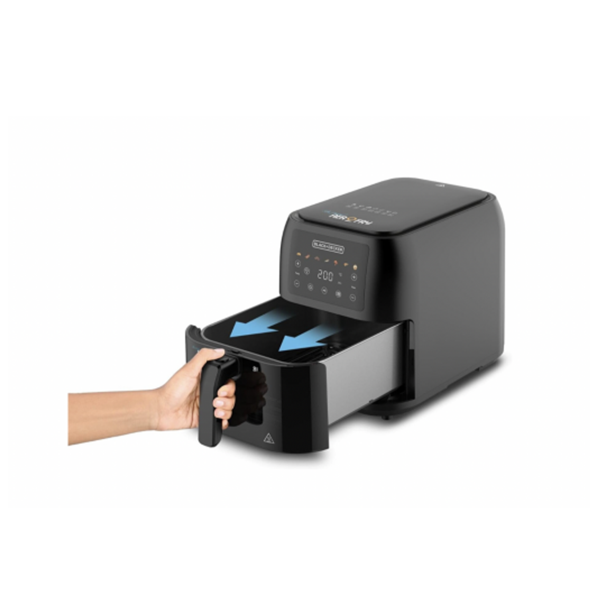 Black+Decker 8L 1700W Slim and Sleek Window AirFryer - SAF80W-B5-ASIS - ASIS