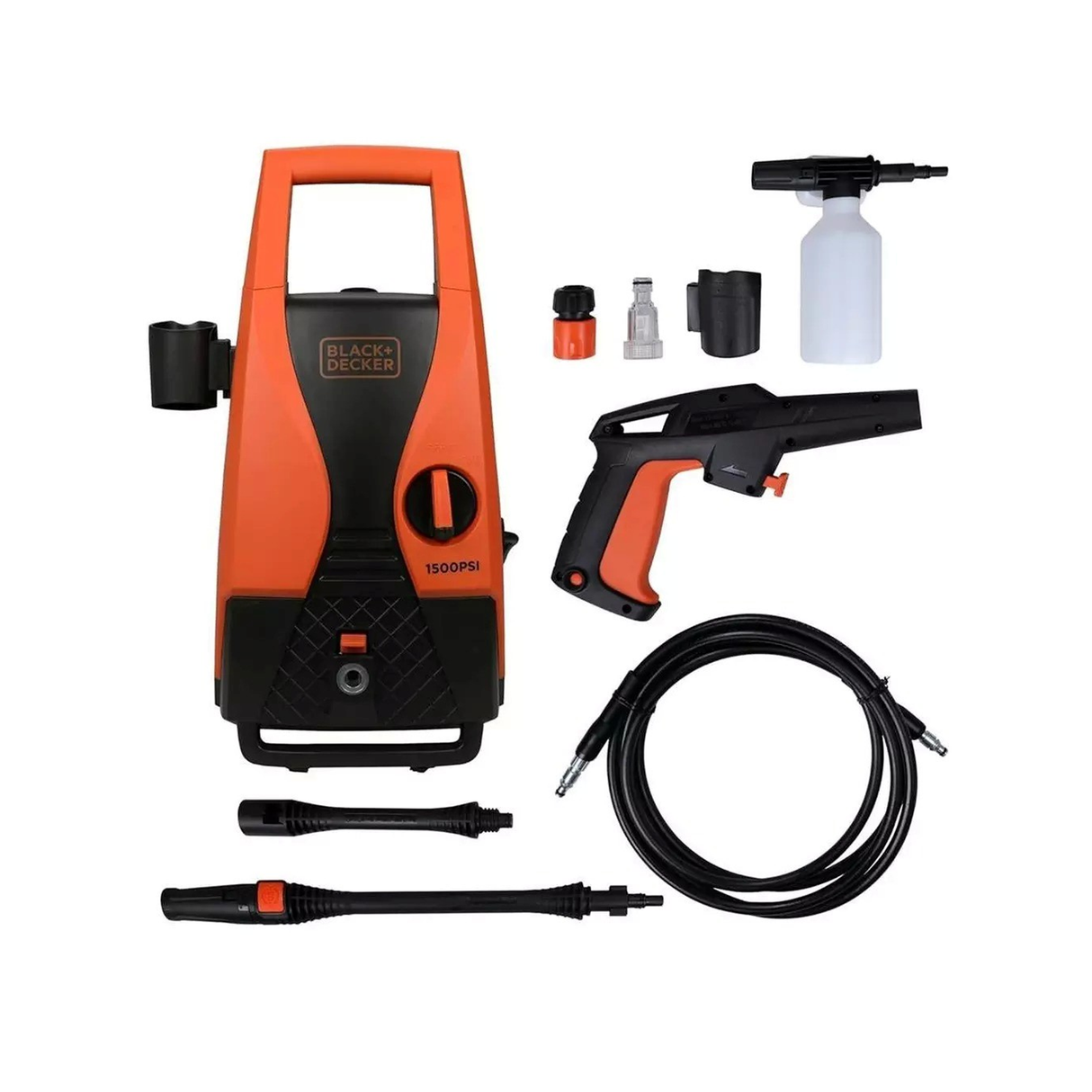 Black+Decker Pressure Washer - 1400W - Orange/Black