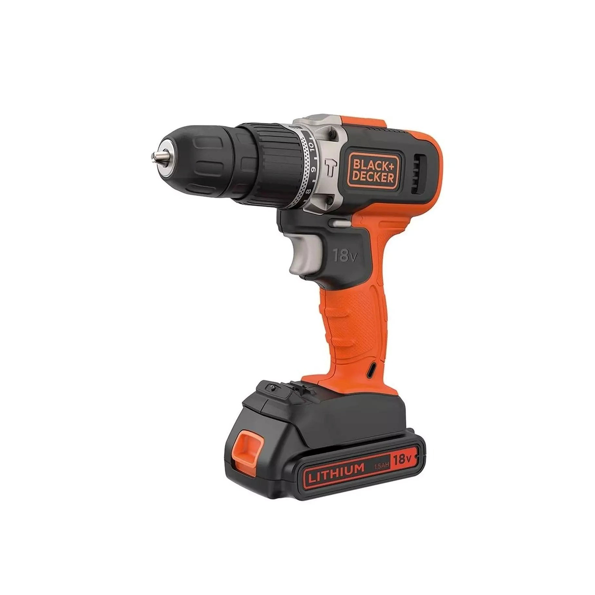 Black+Decker Cordless Hammer Drill 18V + 2 Batteries + KitBox