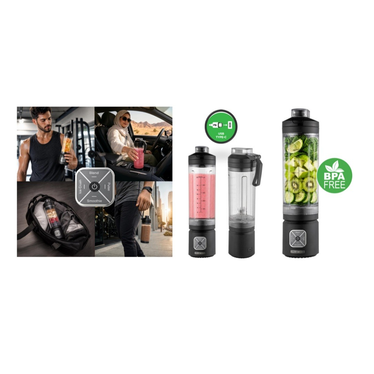 Black+Decker Cordless Portable Blender - DC 11.1V