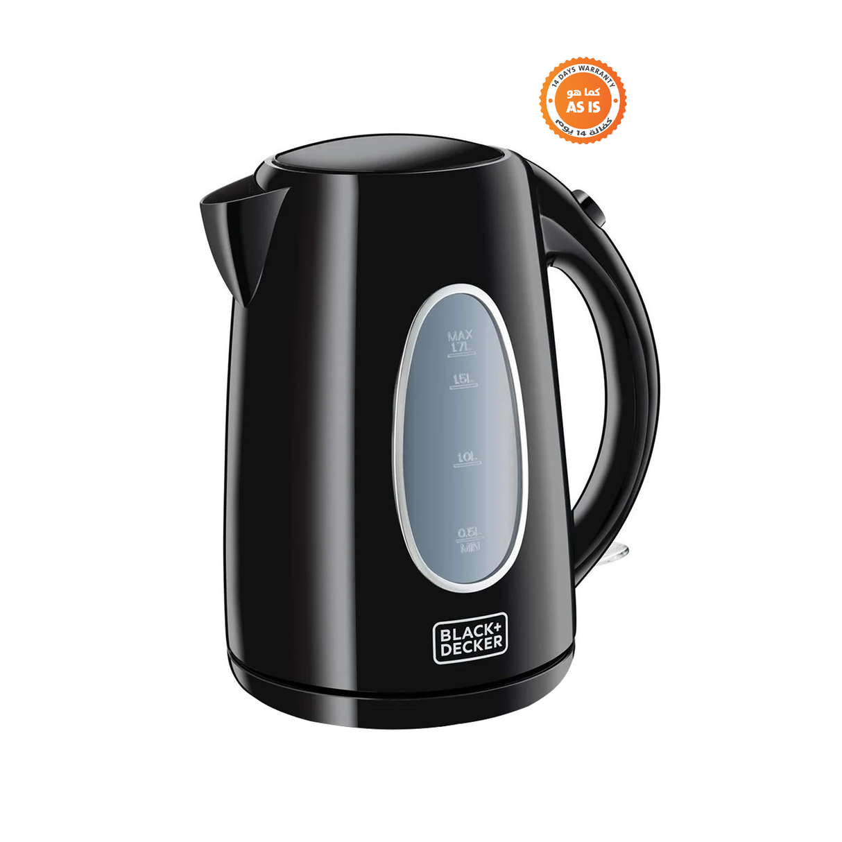 Black+Decker Electric Kettle - 1.7L - 2200W - JC69-B5 - Black - ASIS