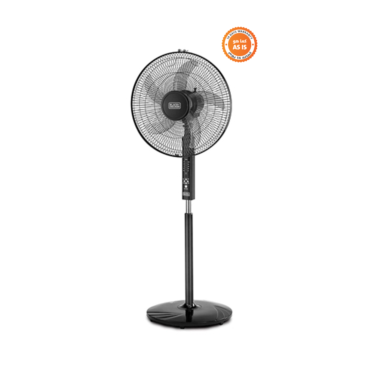 Black+Decker Stand Fan - 16Inch - 60W - FS1620R-B5 - Black - ASIS