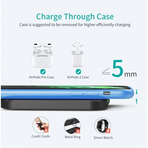 CHOETECH 10W Wireless Charger - Red