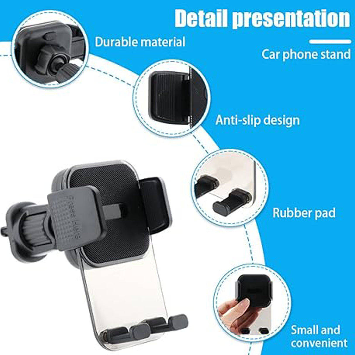 Car Air Vent Phone Holder, Adjustable Shockproof