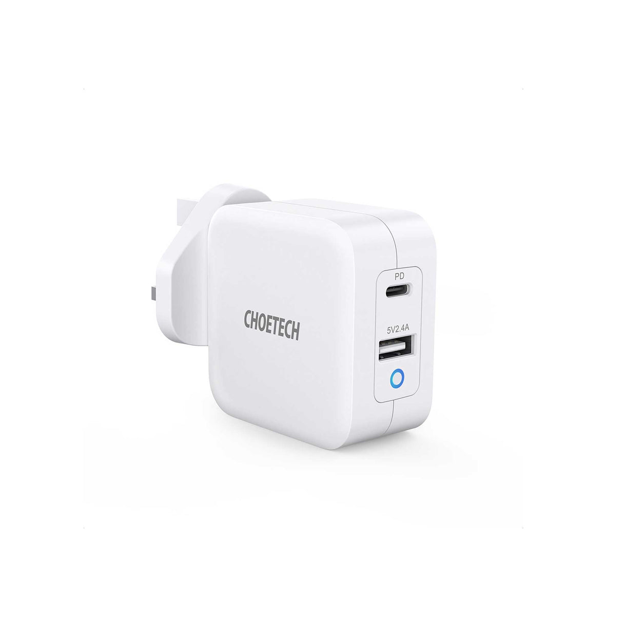 Choetech - 65W Dual USB C Port GaN Charger+ CC Cable - White - Zayoom