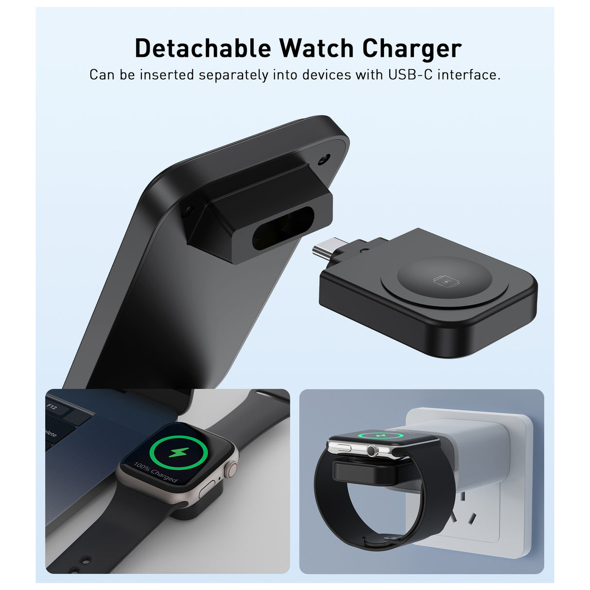 Choetech - Magnetic Charger 3in1 Choetech T611-F 15W - for iPhone series 12/13/14/15 - Zayoom