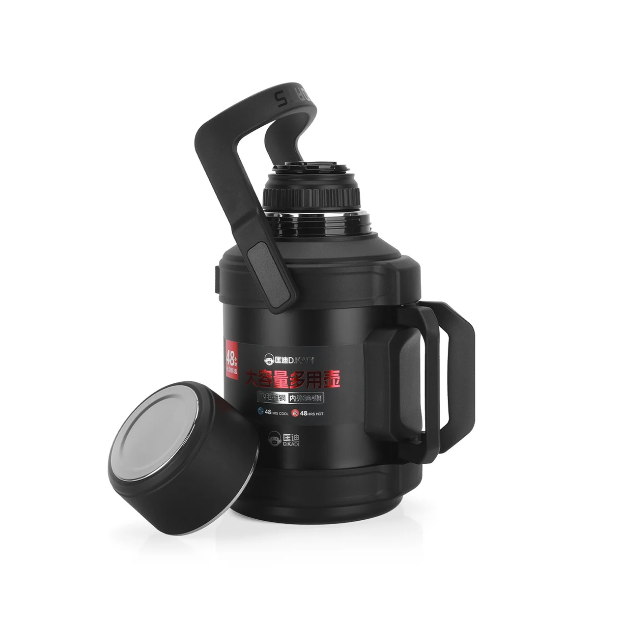 دي كادي زجاجة حافظ للحرارة سعة 3 لتر - أسود