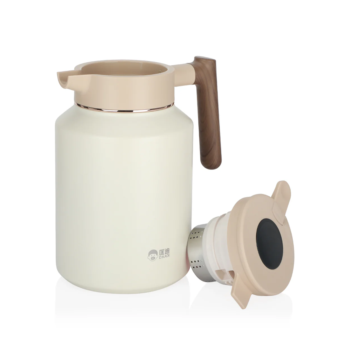 دي كادي تورمس حافظ للحرارة سعة 1.9 لتر - أبيض