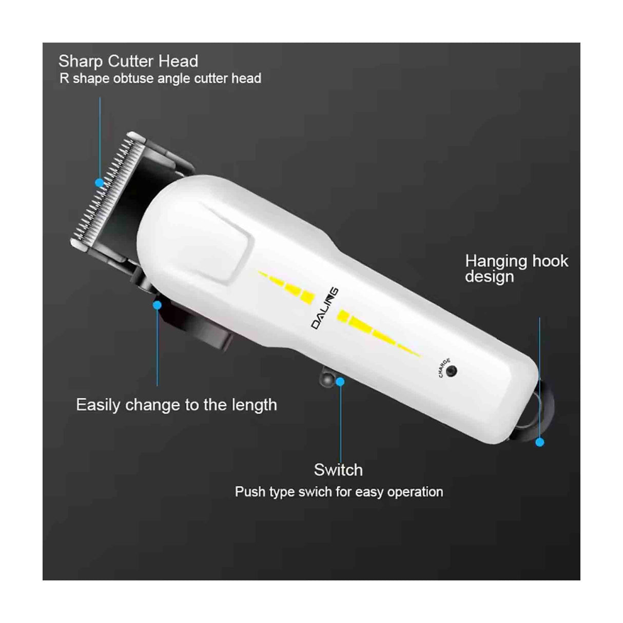 DALING Professional Rechargeable Hair Clipper - Zayoom