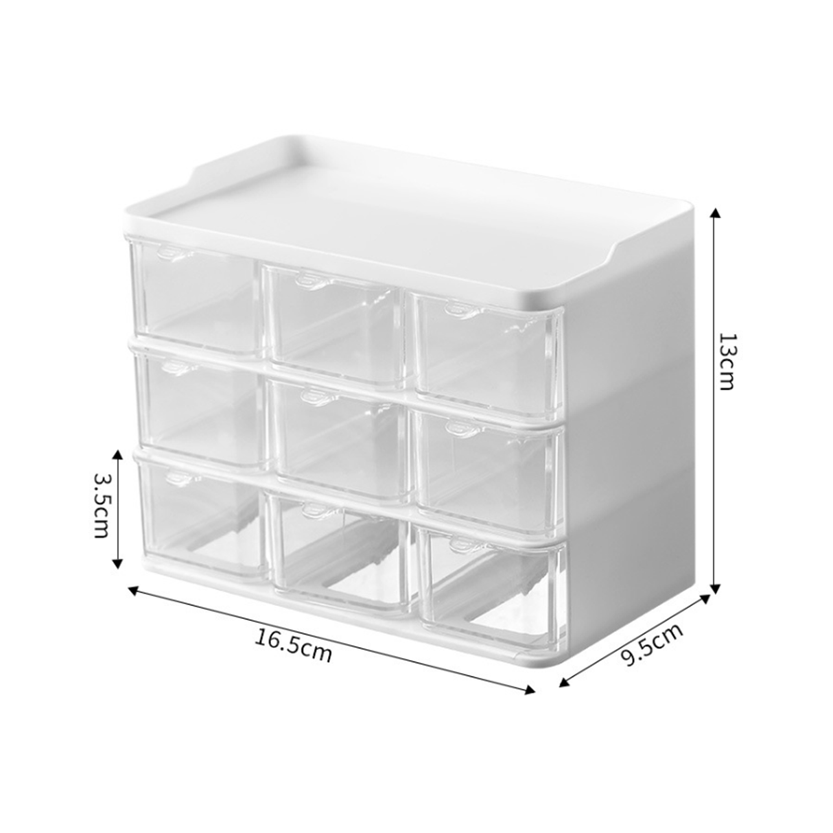 Drawer Style Multipurpose Transparent Mini Storage Box for Stationery, Jewelry, Cosmetics, Medicine, and Household Items