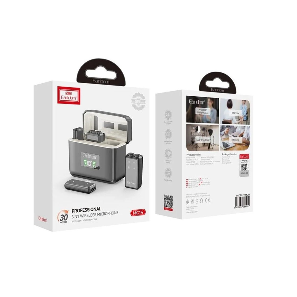 Earldom Et-Mc14 Wireless Lavalier Microphone - Black
