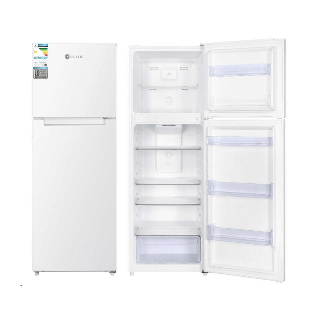 Elite Top Mount 356L 12.6CFT Refrigerator - White