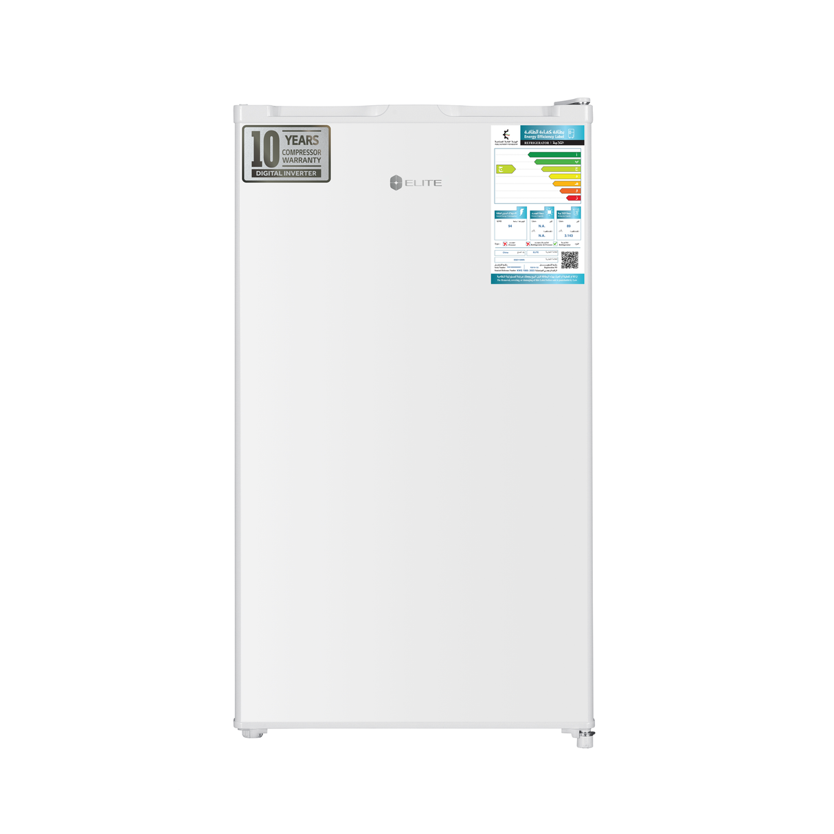 Elite Single Door 93L 3CFT Refrigerator - White