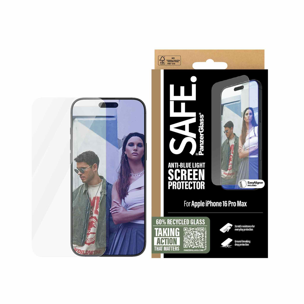 PanzerGlass® EyeCare Screen Protectorfor iPhone 16 Pro Max - 6.9 Inch Ultra-Wide Fit - Zayoom