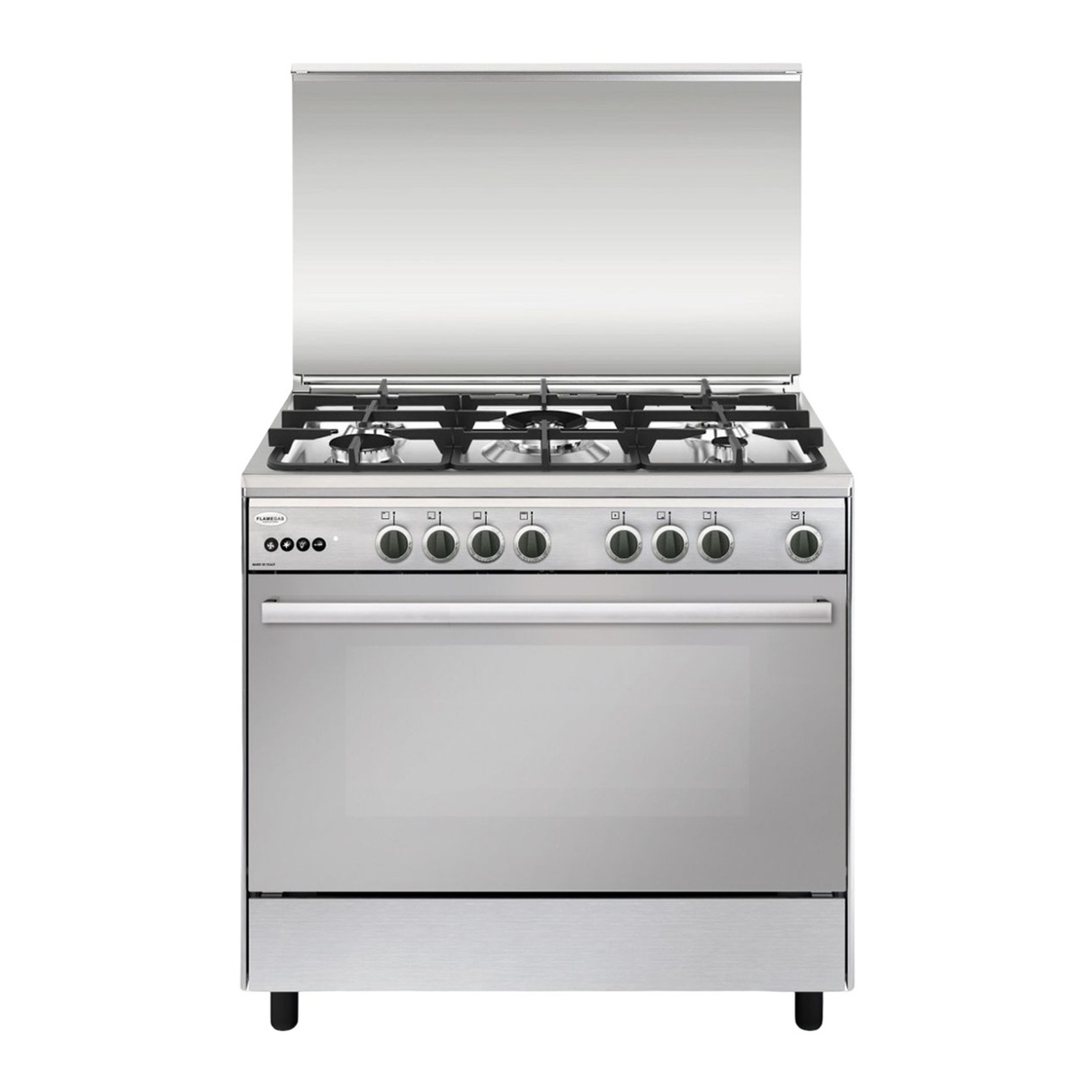 Flamegas Gas Cooker 90x60cm 5 Burners - Stainless Steel