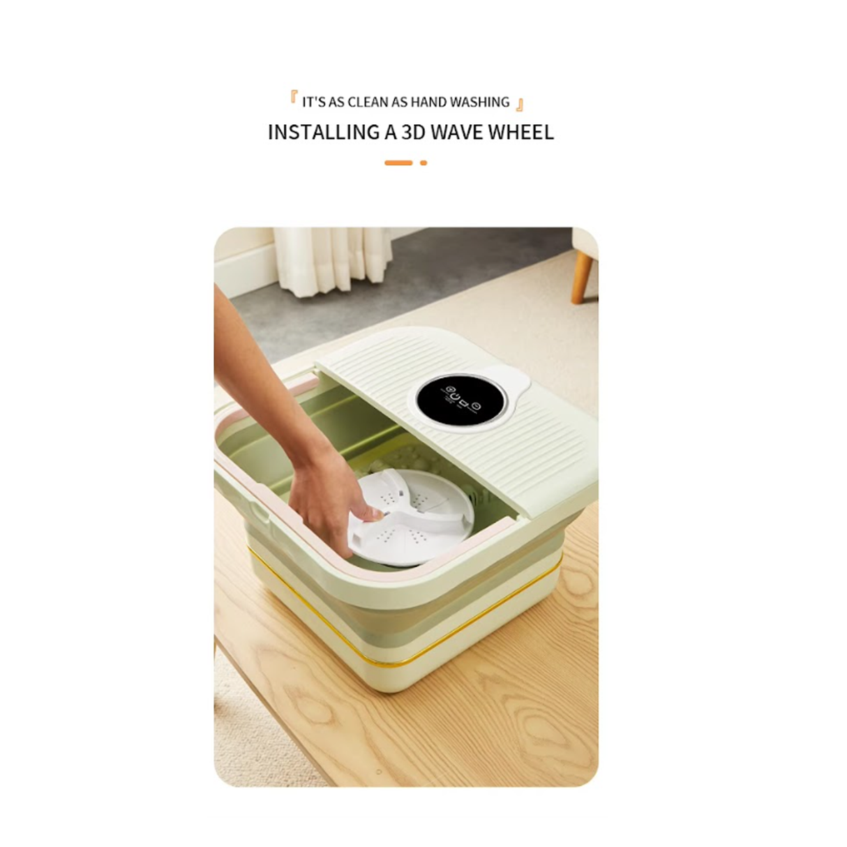 Foldable Foot Spa Bath Basin and Mini Washing Machine & Multipurpose Soaking Tub - 500W Power