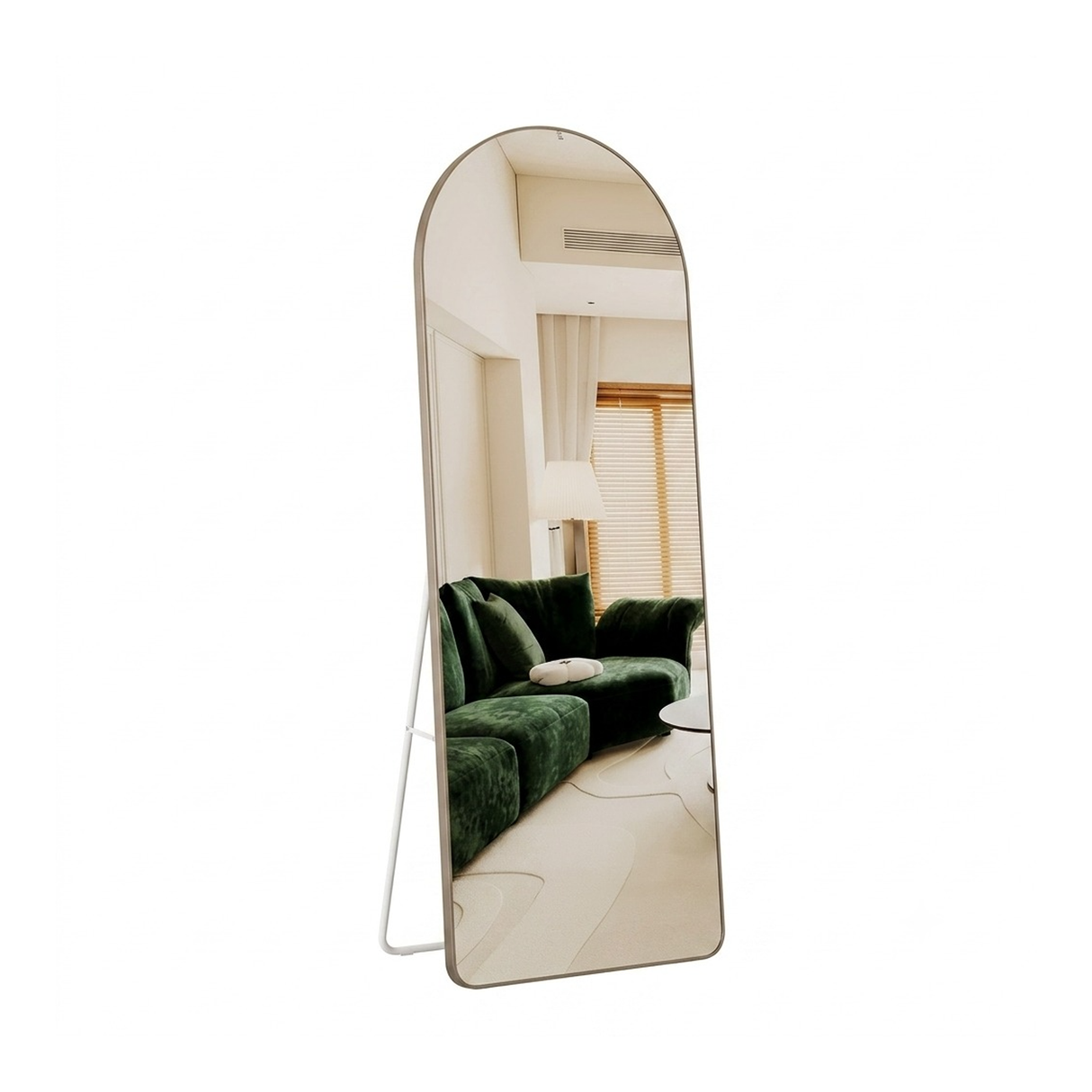 Full Length Free Standing Mirror 147 x 36 cm - Silver