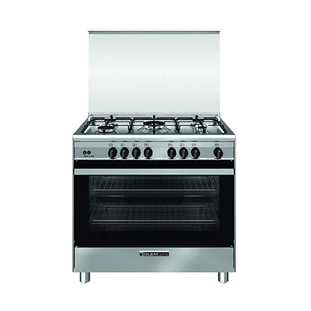 GLEMGAS Specialista 5 Burners 90x60cm Gas Cooker - Stainless Steel - Zayoom