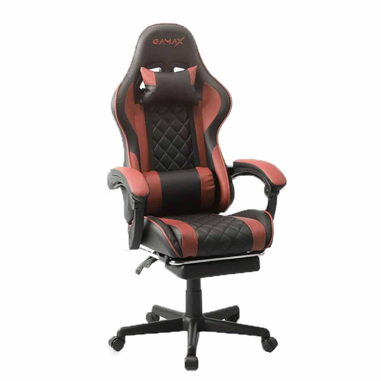 Gamax 1-LT001L Gaming Chair With Linkage Function Armrest & Retactable Footrest - Red