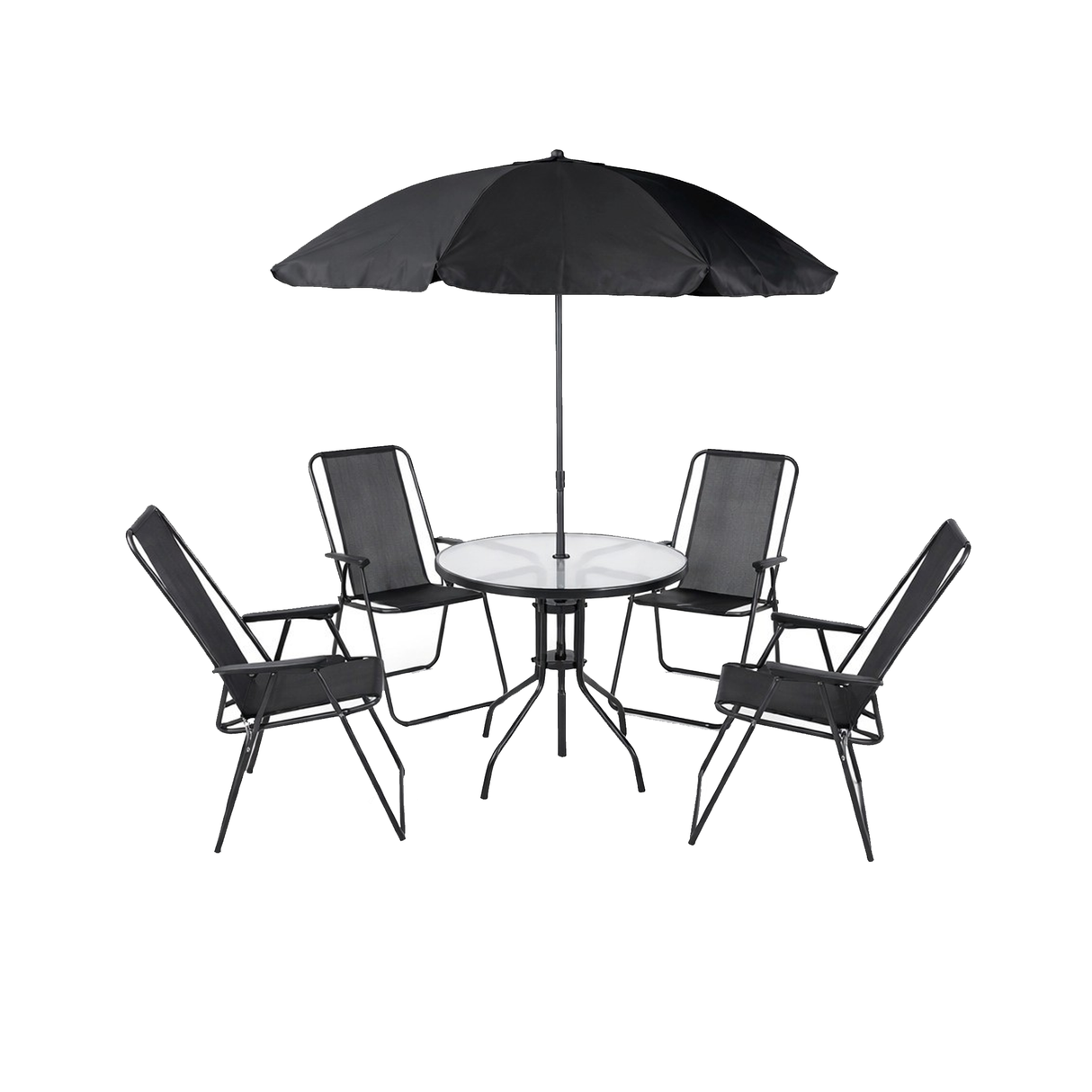 Garden set With Parasol Table