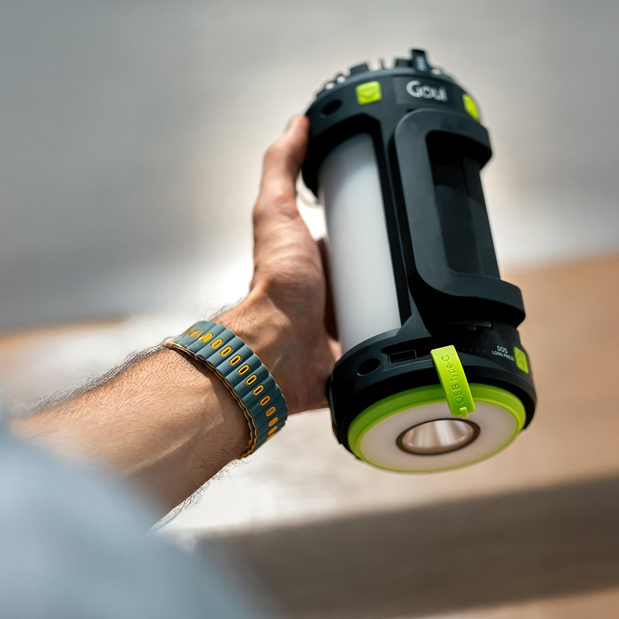 Goui Glow Multifunctional Torch Light With Fan - Black