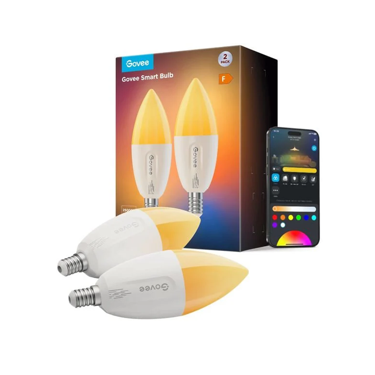 Govee RGBWW Smart LED Bulb (2Packs) E14 - B600CCC1