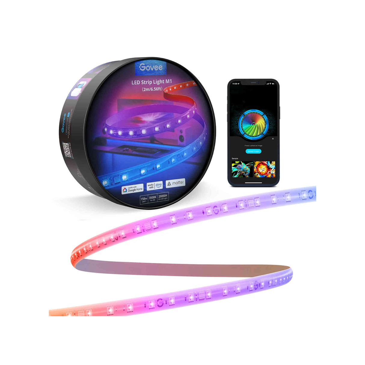 Govee M1 RGBIC LED Strip Lights 2M Support Matter Cuttable And Extensive - H61E02D1