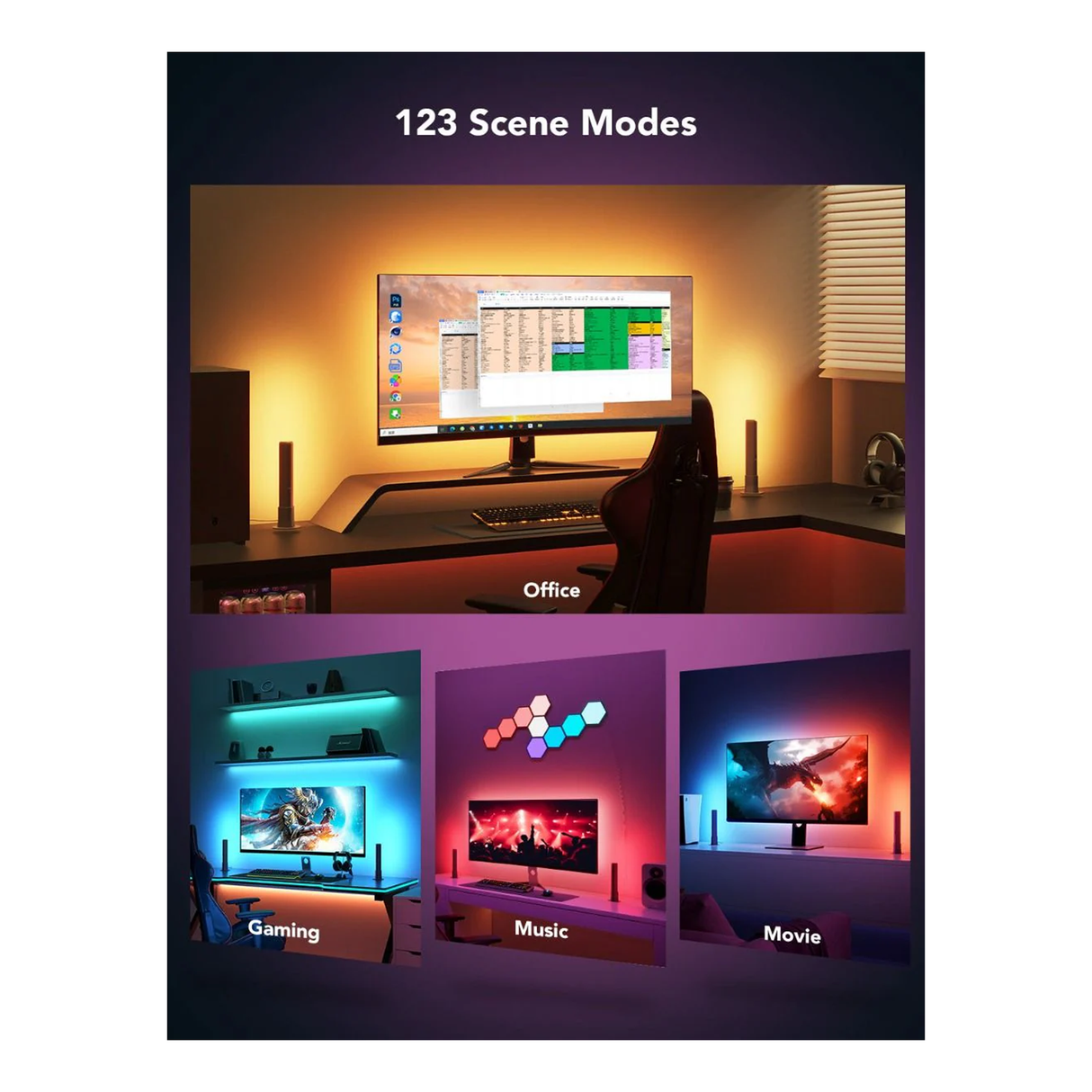 Govee PC Monitor Back Light & Light Bar (Sync By PC Software) Support Matter - H6608B11