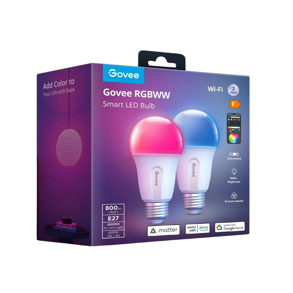 Govee RGBWW Smart LED Bulb (2 Pack) E27 - H6004