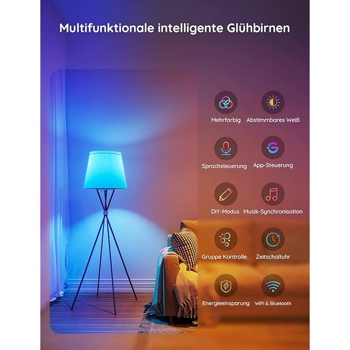 Govee RGBWW Smart LED Bulb (2 Pack) E27 - H6004