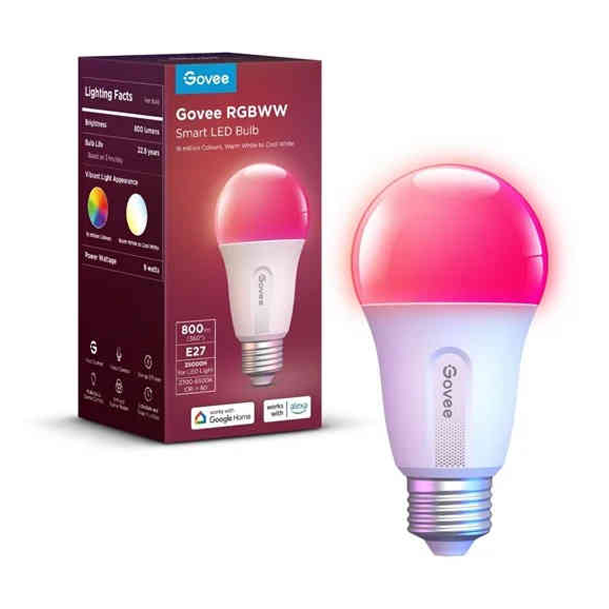 Govee Smart WiFi & BLE Light Bulb 800lm - H6004CC1