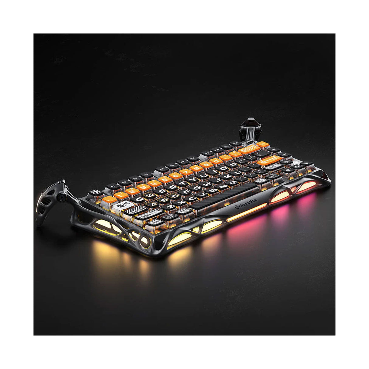 جرافاستار ميركوري كي 1 برو بنسبة 75% كيبورد ألعاب ميكانيكية لاسلكية - إصدار سايبر فلير