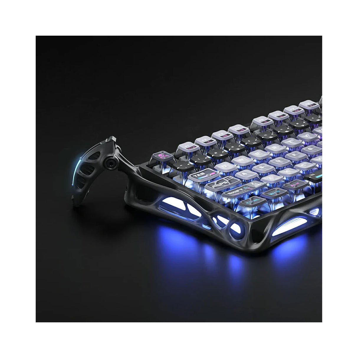 جرافاستار ميركوري كي 1 برو بنسبة 75% كيبورد ألعاب ميكانيكية لاسلكية - جالاكسي بلاك