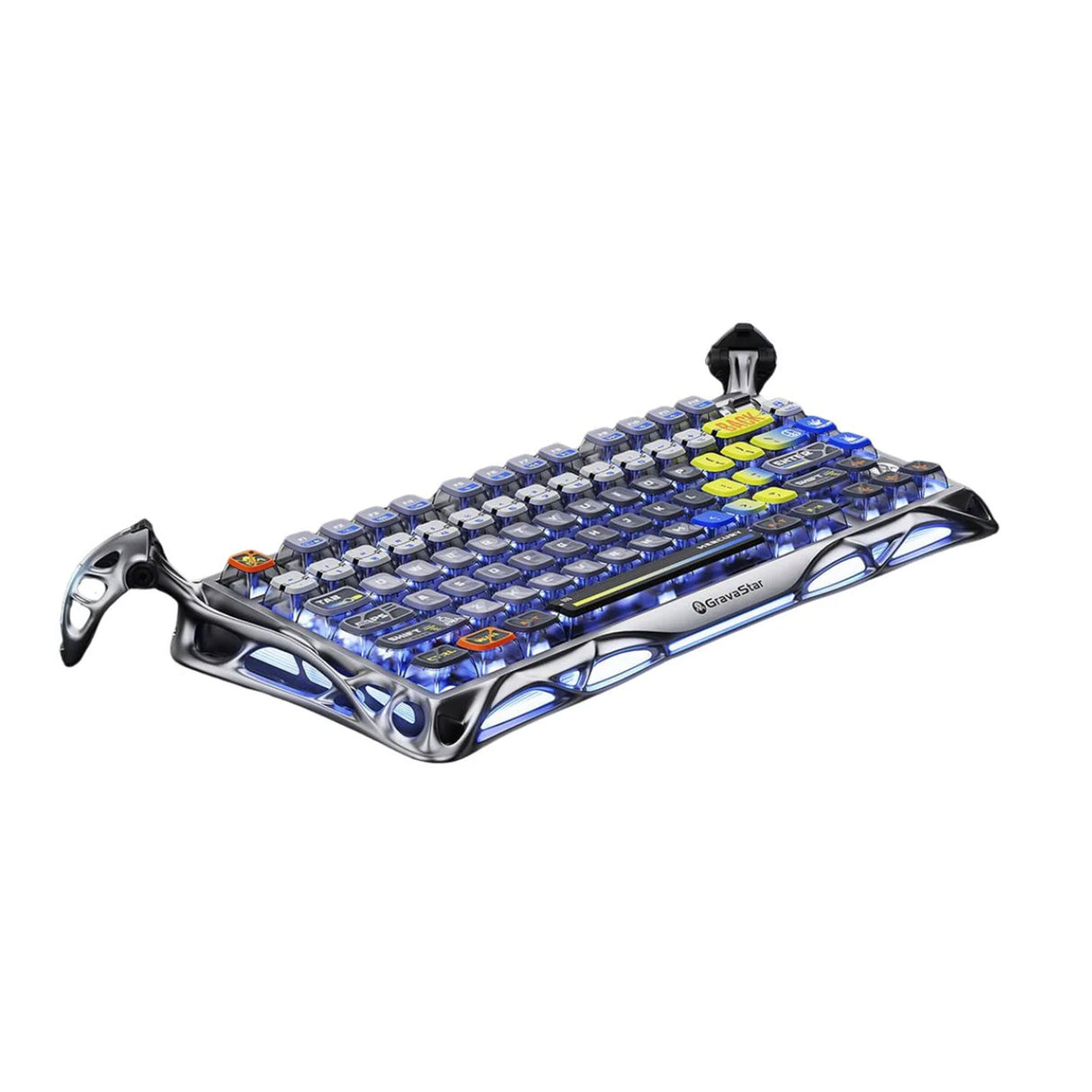 جرافاستار ميركوري كي1 برو بنسبة 75% كيبورد الألعاب الميكانيكي اللاسلكي – فضي إنترستيلار