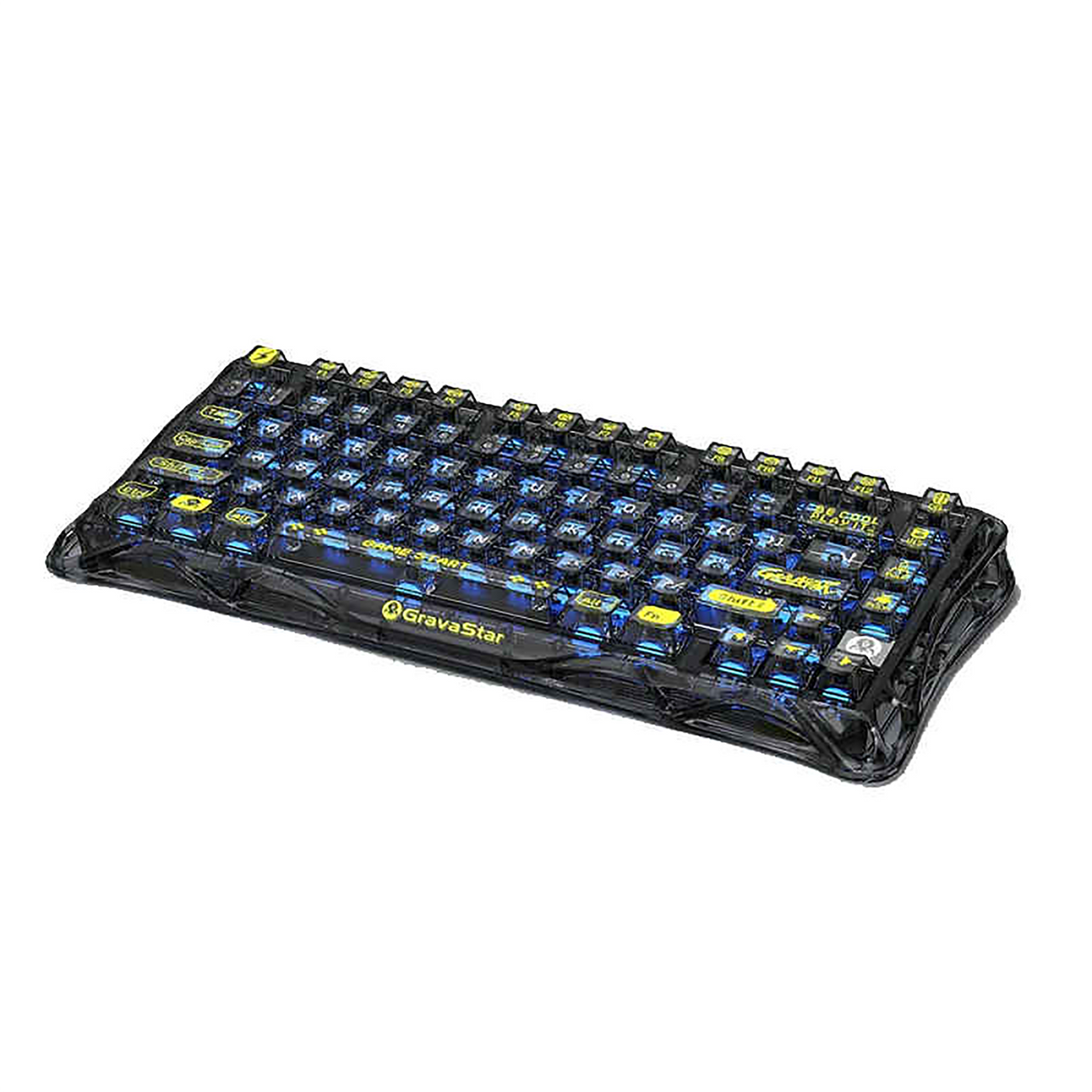 GravaStar Mercury K1 Lite 75% Wireless Mechanical Gaming Keyboard - Transparent Black - Zayoom