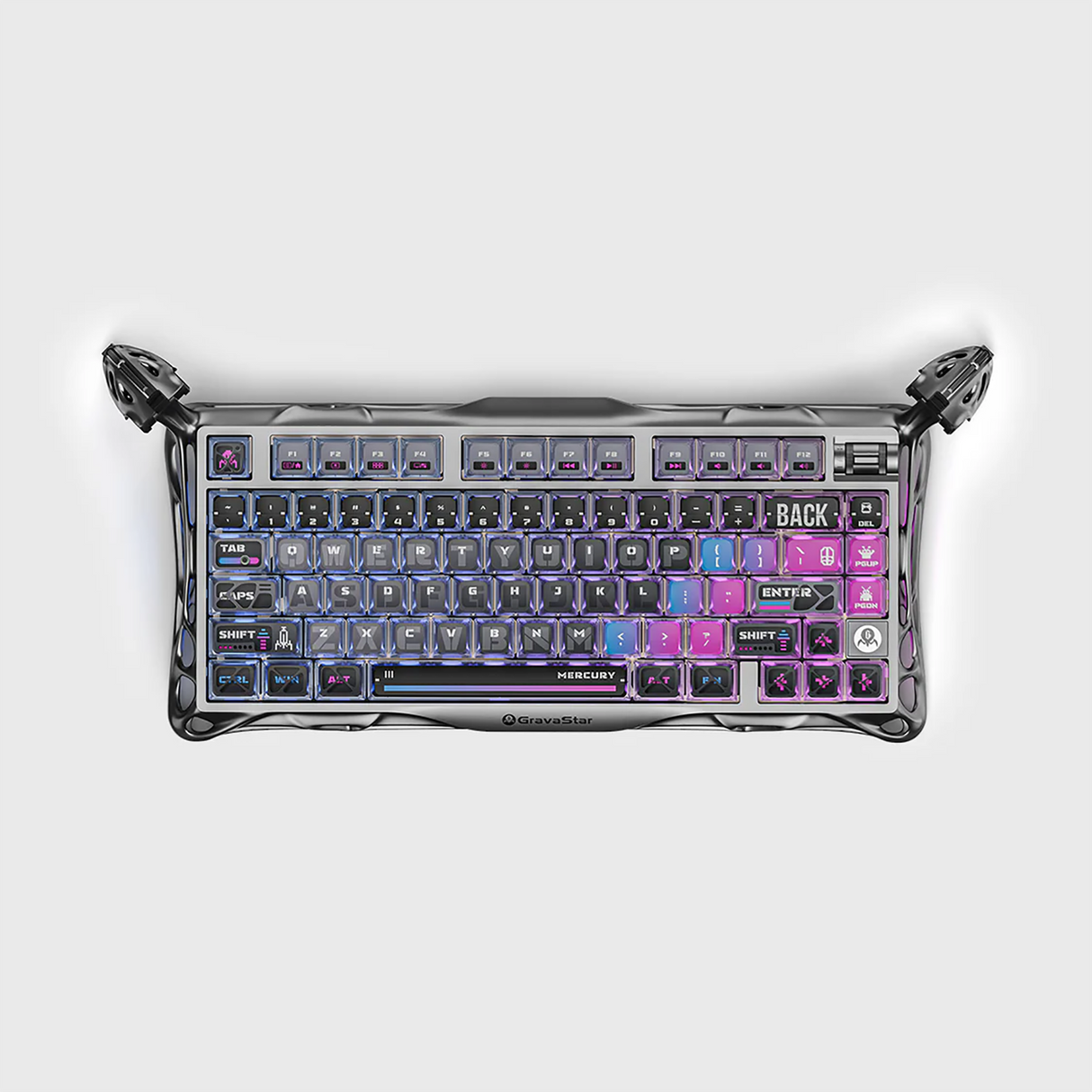 GravaStar Mercury K1 Pro 75% Wireless Mechanical Gaming Keyboard Special Edition - Cyberpunk - Zayoom
