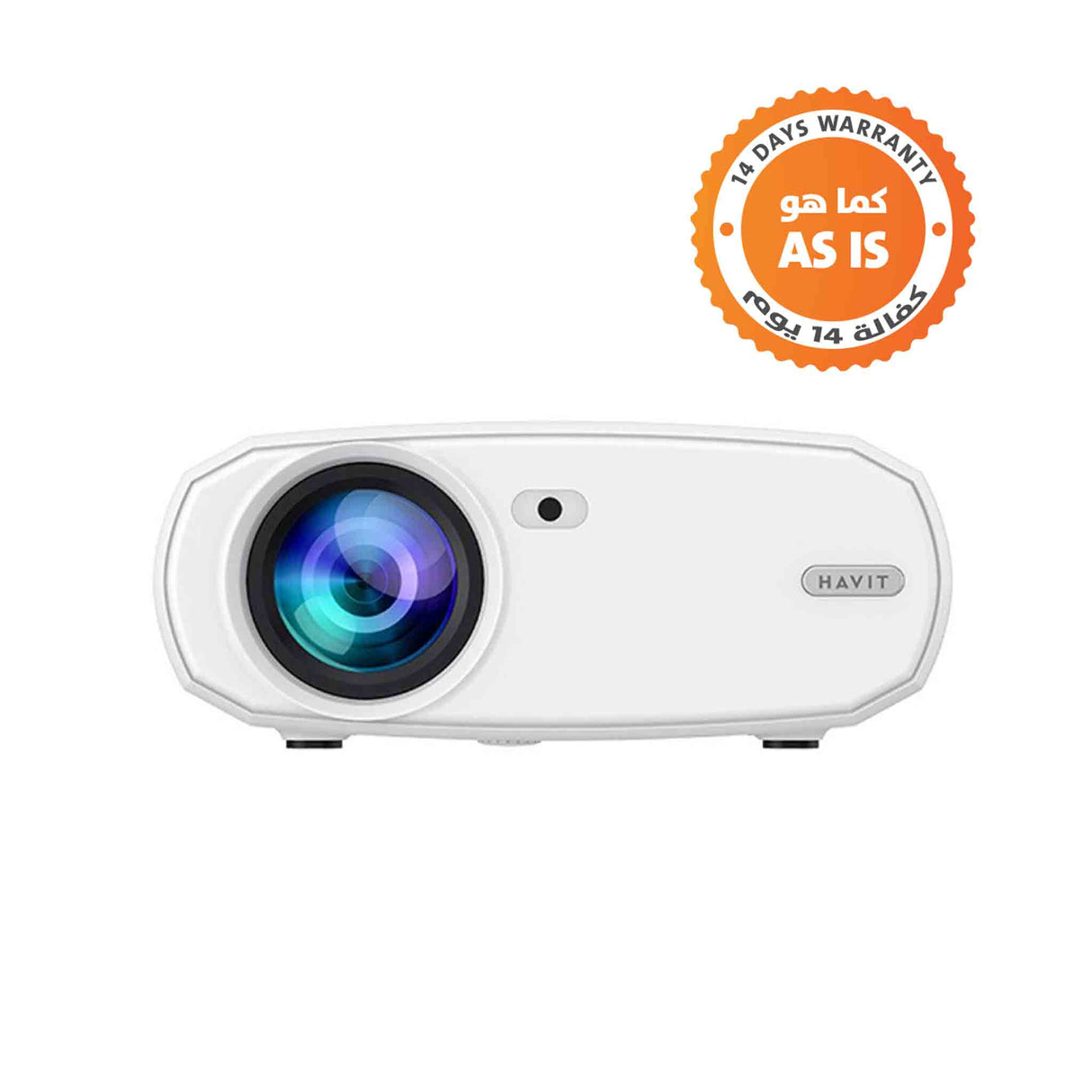 HAVIT PJ202 Pro 4K Smart Projector Pro - White - AS-IS (Open Box) - Zayoom