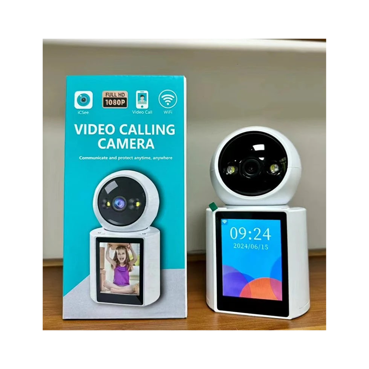HD Smart Video Calling Camera With 1080P Resolution Intelligent Night Vision & Dual Storage - 2.8” IPS Screen