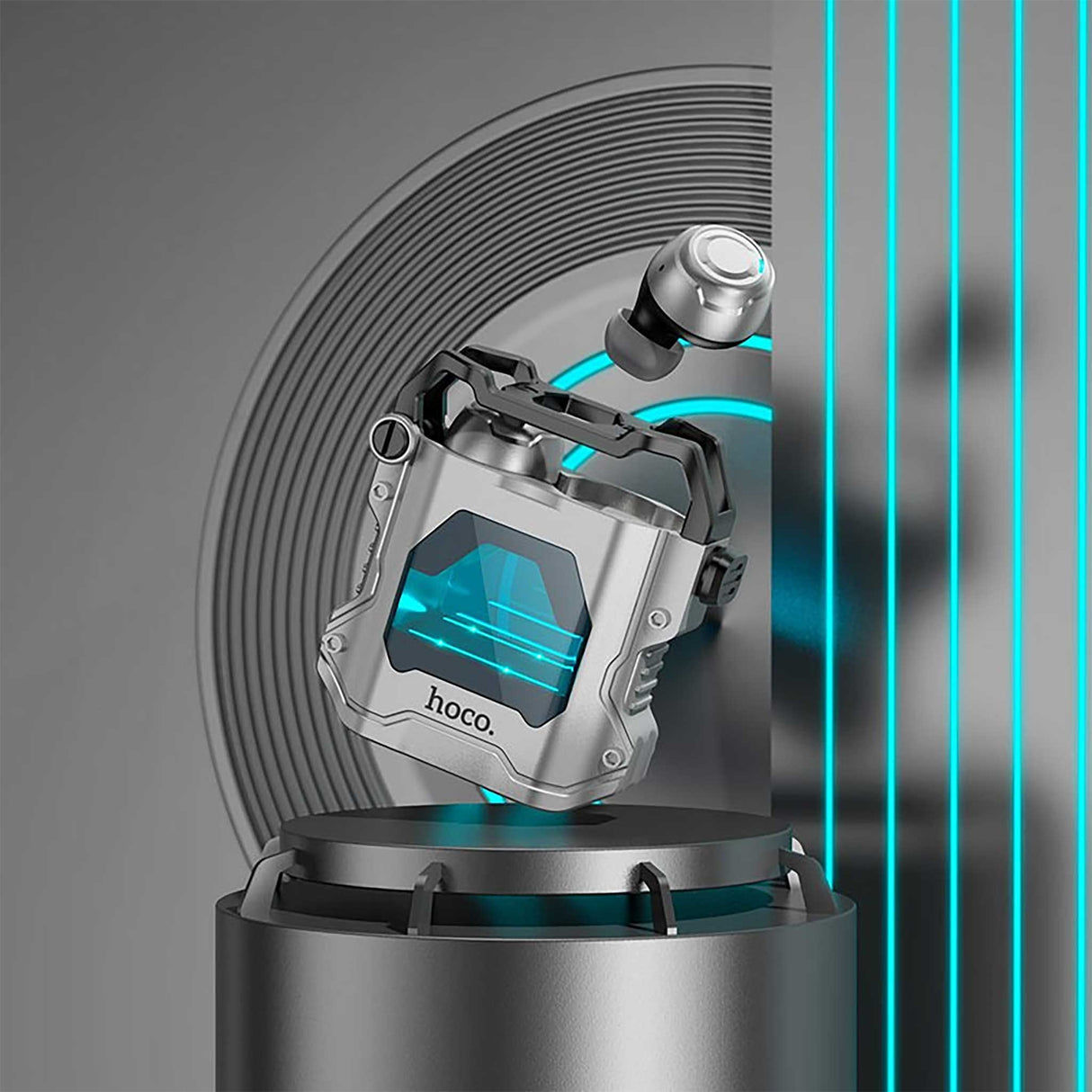 HOCO - EW33 TWS Bluetooth 5.3 Earphone - Grey - Zayoom