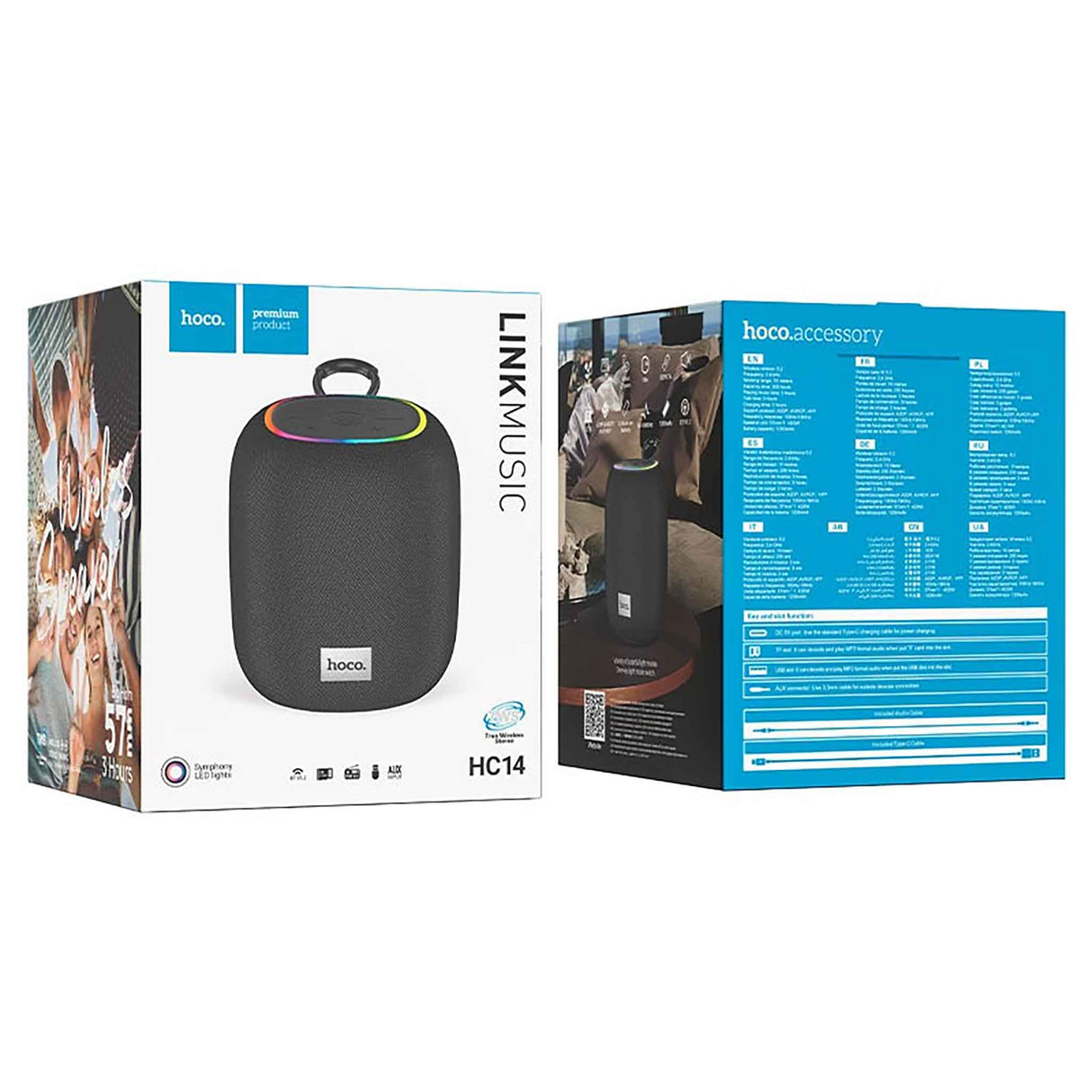 HOCO - HC14 - Link Sports BT Speaker - Obsidian Black - Zayoom