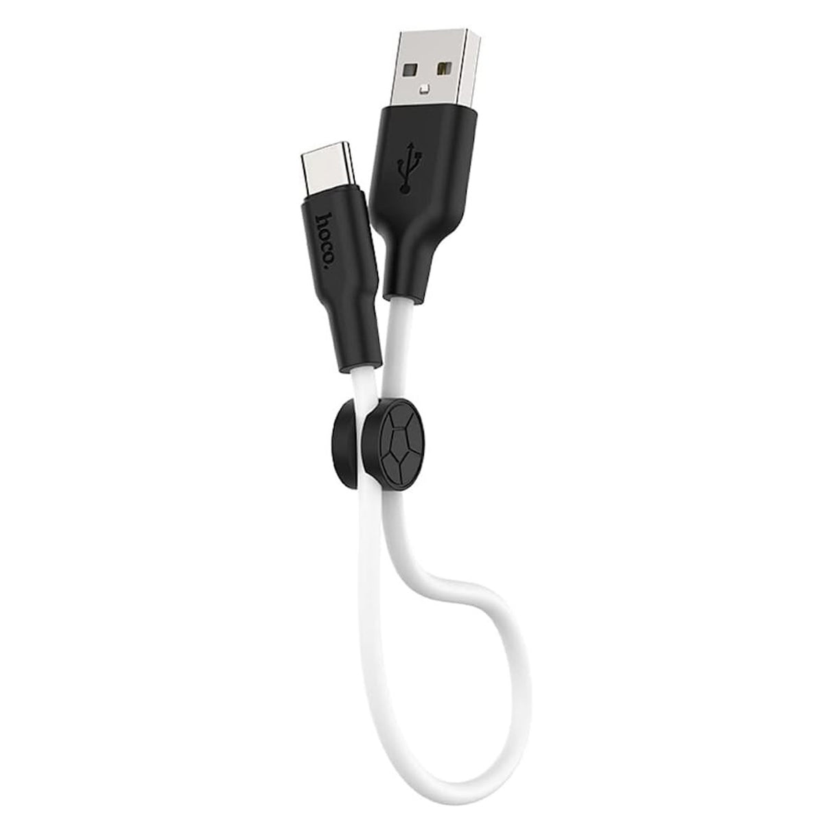 HOCO - X21 - Plus Silicone Charging Cable For Type-C - 0.25M - Black&white - Zayoom