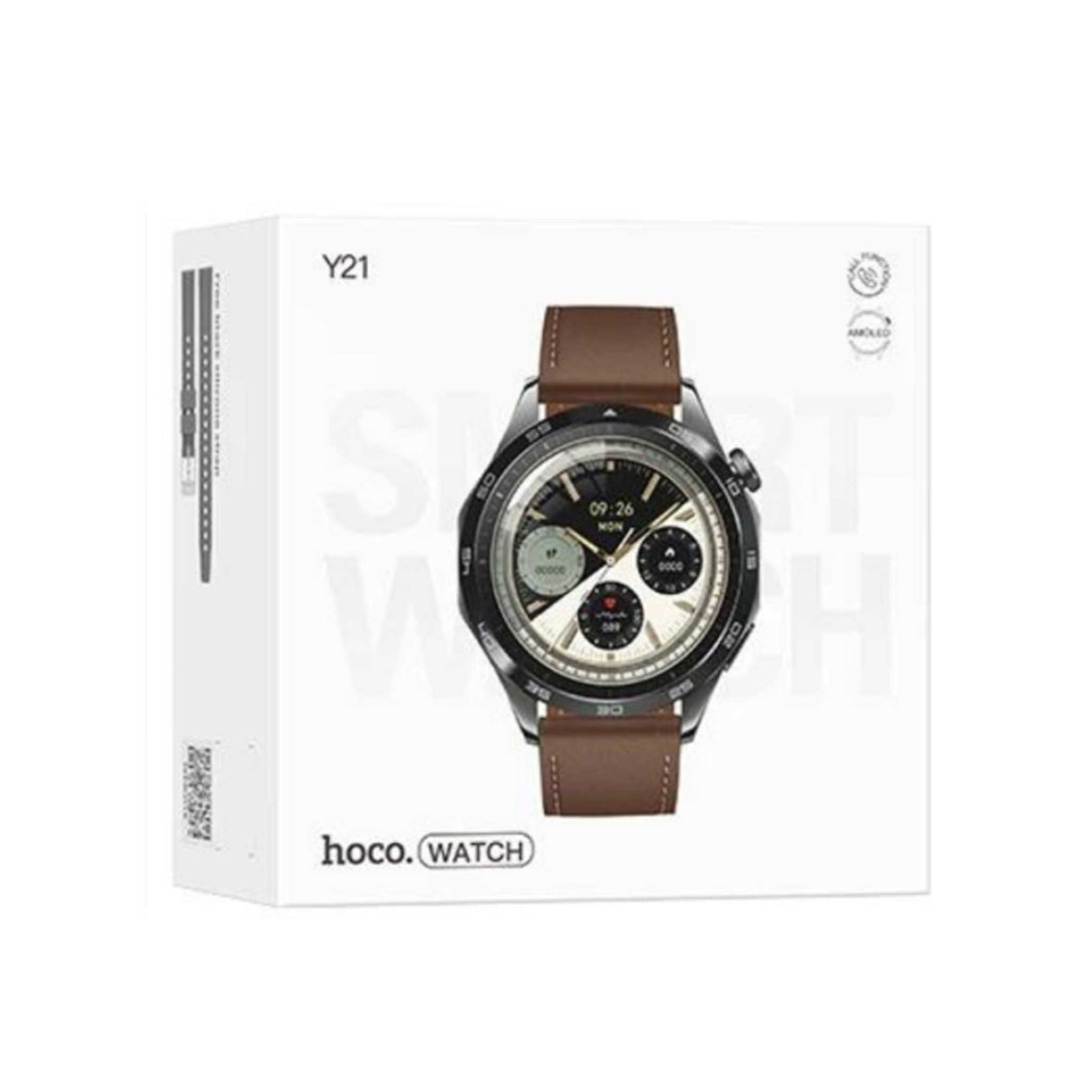 HOCO - Y21 - Smart Watch Amoled - Black Brown - Zayoom