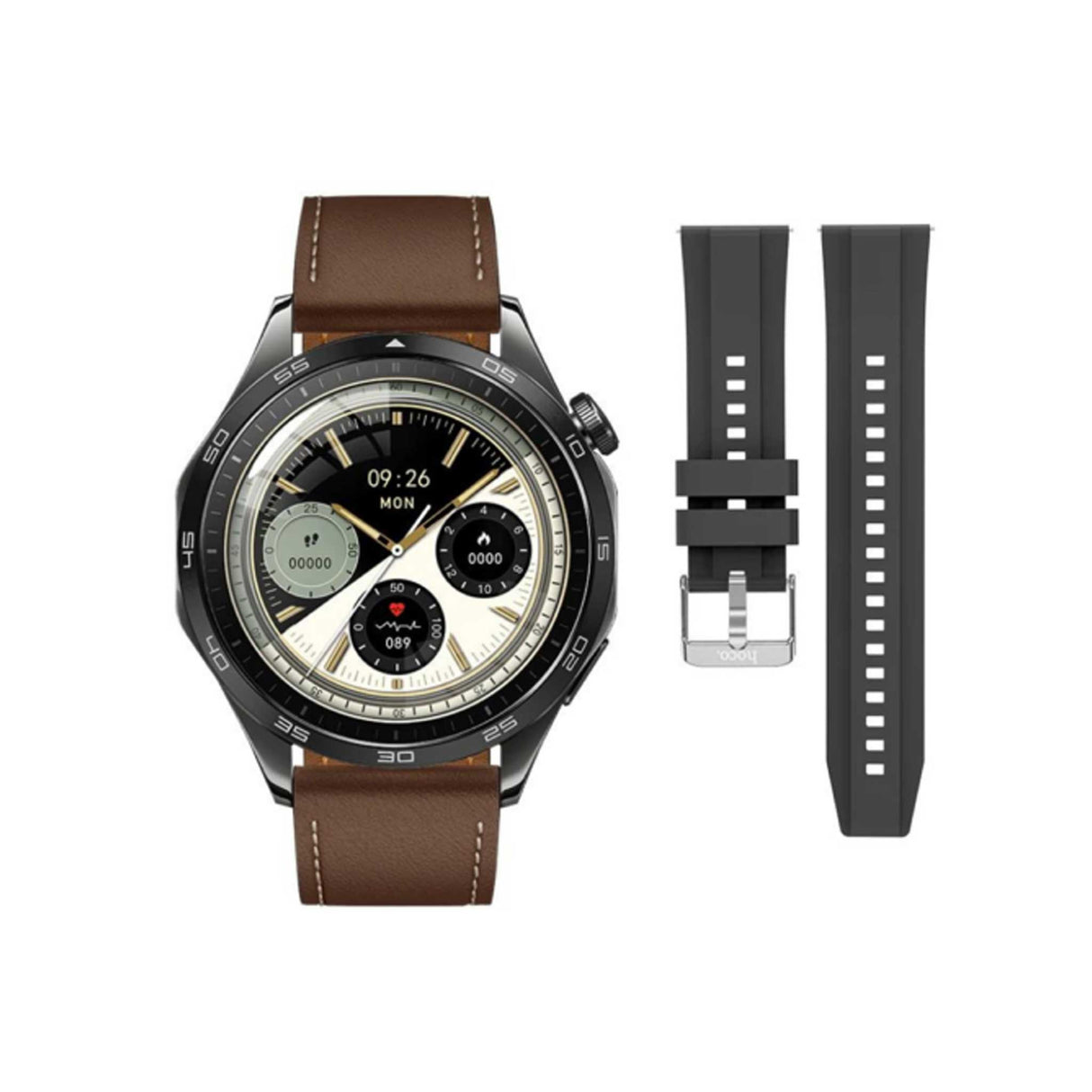 HOCO - Y21 - Smart Watch Amoled - Black Brown - Zayoom